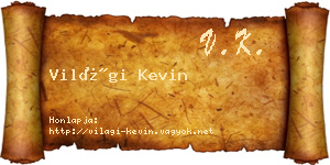 Világi Kevin névjegykártya
